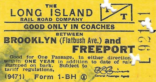 1946 LIRR ticket