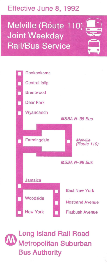 LIRR/MSBA schedule