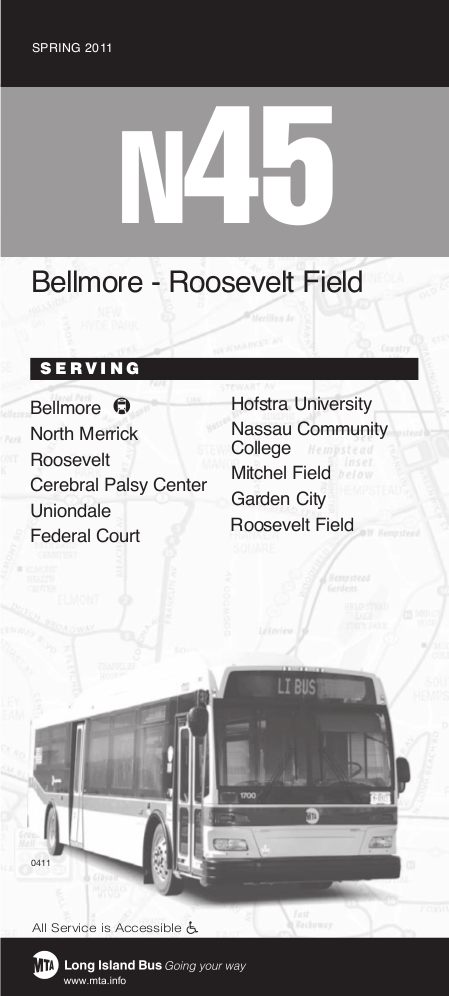 Long Island Bus N45 schedule