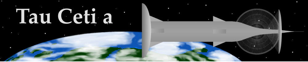 Tau Ceti a and the mothership.